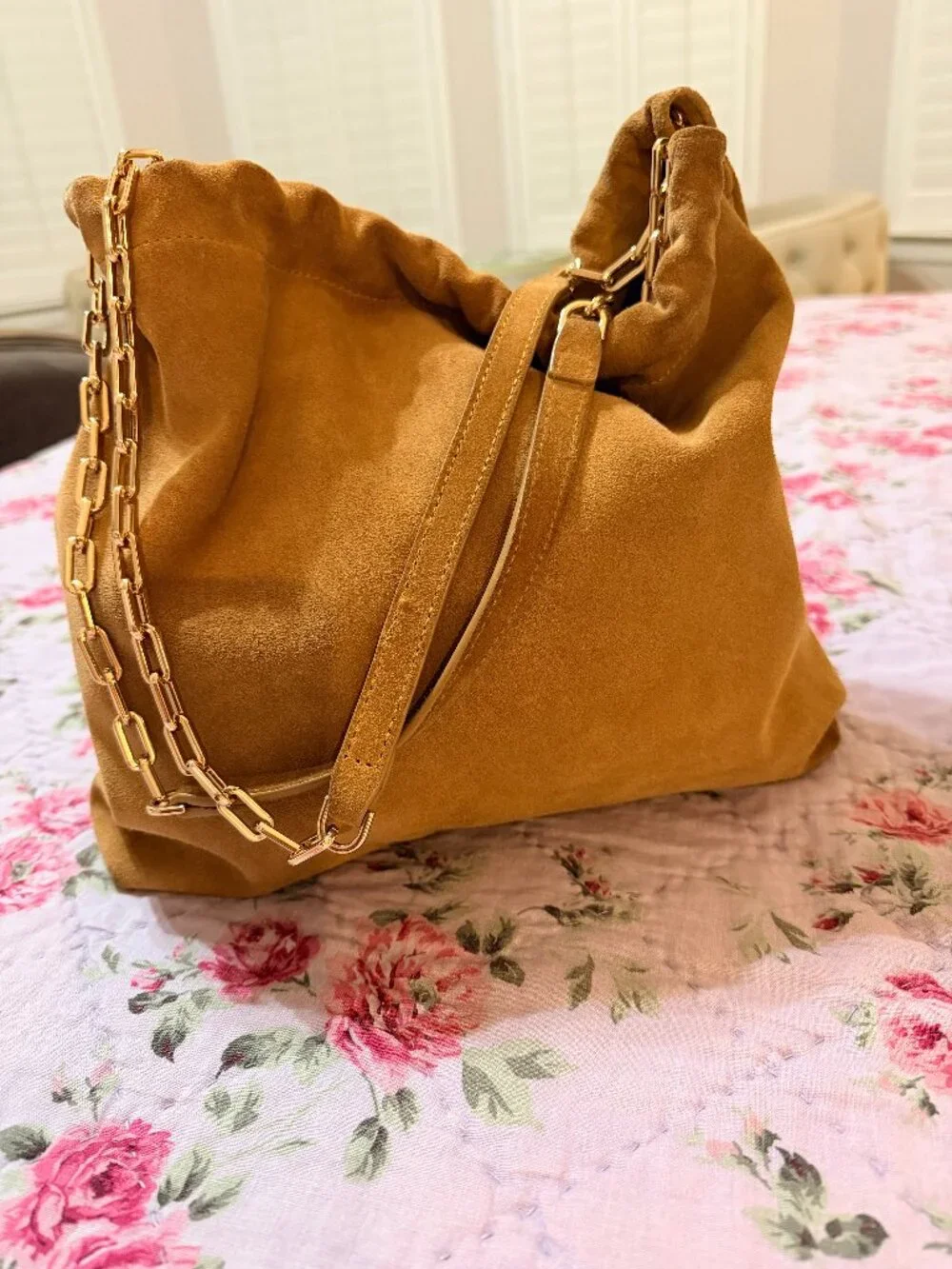 Mango Suede Hobo (Camel)